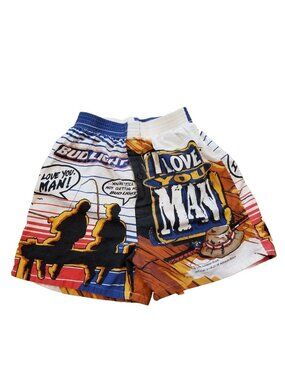 ✅VTG 1996 Bud Light I Love You Man! Logo Boxer Shorts Men's SMALL Graphic Print